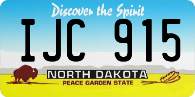 ND license plate IJC915