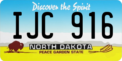 ND license plate IJC916