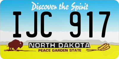 ND license plate IJC917
