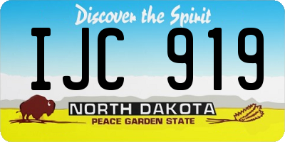 ND license plate IJC919