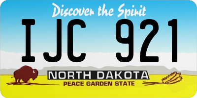 ND license plate IJC921