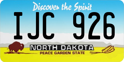 ND license plate IJC926