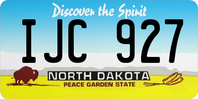 ND license plate IJC927