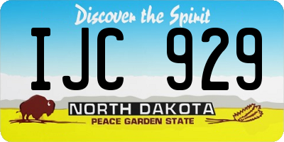 ND license plate IJC929