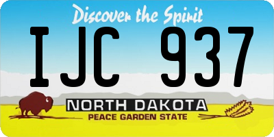 ND license plate IJC937