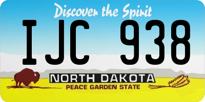 ND license plate IJC938