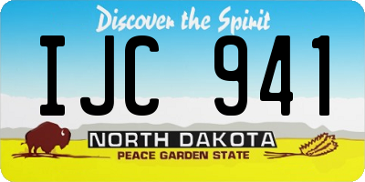 ND license plate IJC941