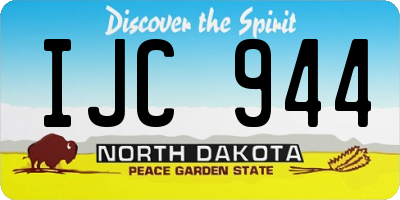 ND license plate IJC944