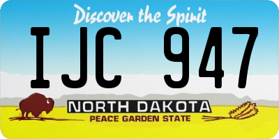 ND license plate IJC947