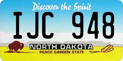ND license plate IJC948
