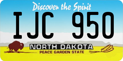 ND license plate IJC950