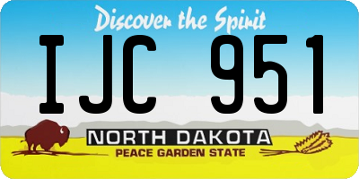 ND license plate IJC951