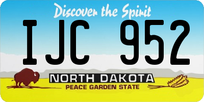 ND license plate IJC952
