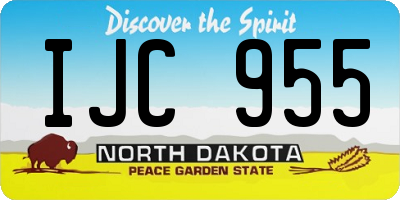 ND license plate IJC955