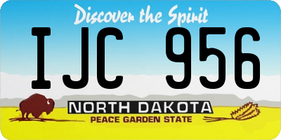 ND license plate IJC956