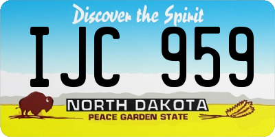 ND license plate IJC959
