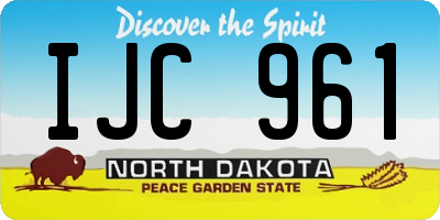 ND license plate IJC961
