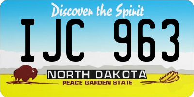 ND license plate IJC963