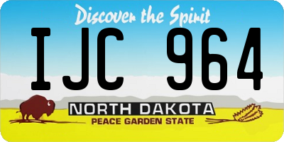ND license plate IJC964