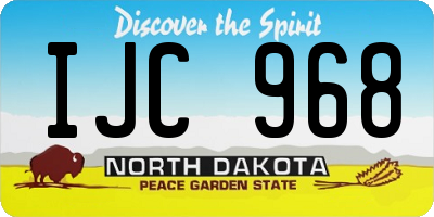 ND license plate IJC968