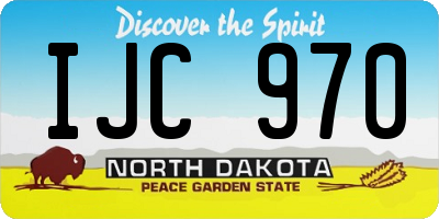 ND license plate IJC970