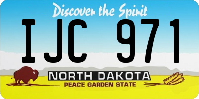 ND license plate IJC971