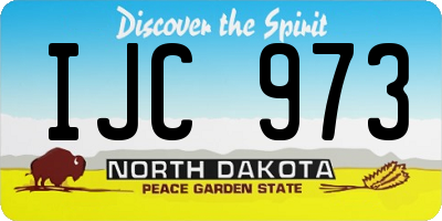 ND license plate IJC973
