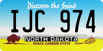 ND license plate IJC974