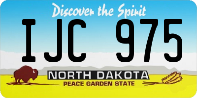 ND license plate IJC975