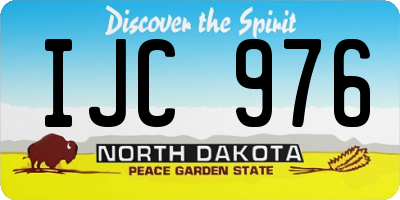 ND license plate IJC976