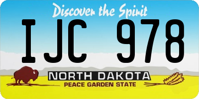 ND license plate IJC978