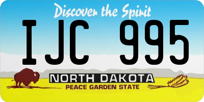ND license plate IJC995