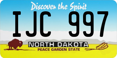 ND license plate IJC997