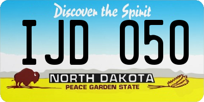 ND license plate IJD050
