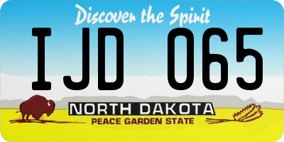 ND license plate IJD065