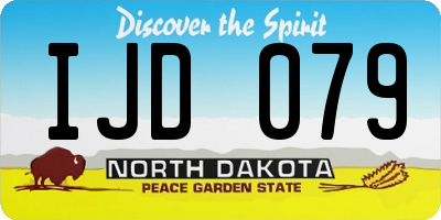 ND license plate IJD079