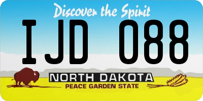 ND license plate IJD088