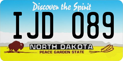 ND license plate IJD089
