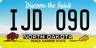 ND license plate IJD090