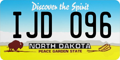 ND license plate IJD096