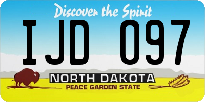 ND license plate IJD097