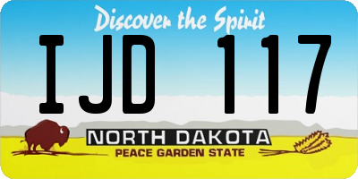 ND license plate IJD117