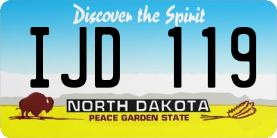 ND license plate IJD119