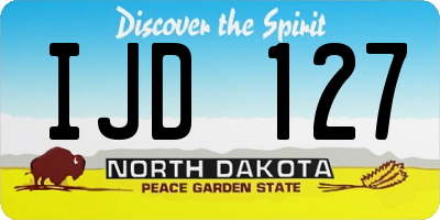 ND license plate IJD127