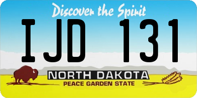 ND license plate IJD131