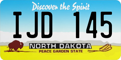 ND license plate IJD145