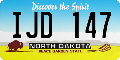 ND license plate IJD147