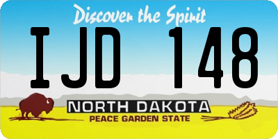 ND license plate IJD148