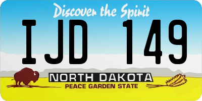ND license plate IJD149