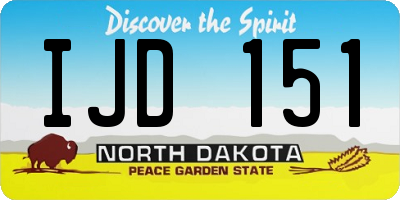 ND license plate IJD151